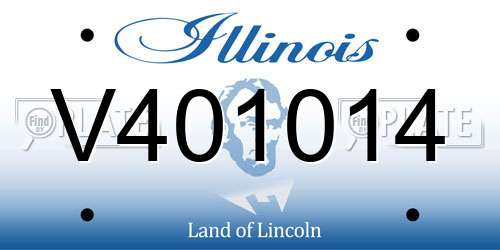 V401014 Illinois License Plate
