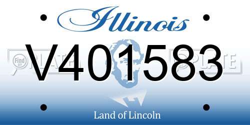 V401583 Illinois License Plate