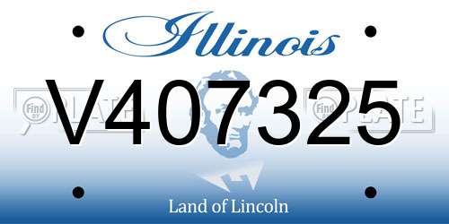 V407325 Illinois License Plate
