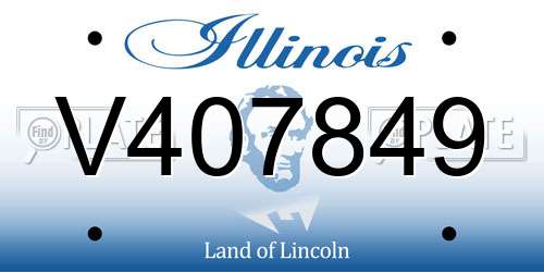 V407849 Illinois License Plate