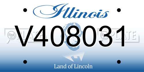 V408031 Illinois License Plate