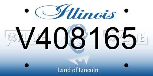 V408165 Illinois License Plate