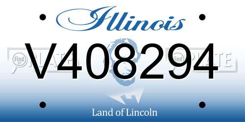 V408294 Illinois License Plate