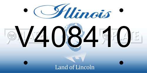 V408410 Illinois License Plate