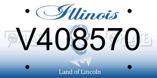 V408570 Illinois License Plate