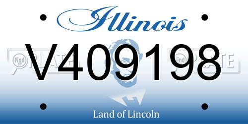 V409198 Illinois License Plate