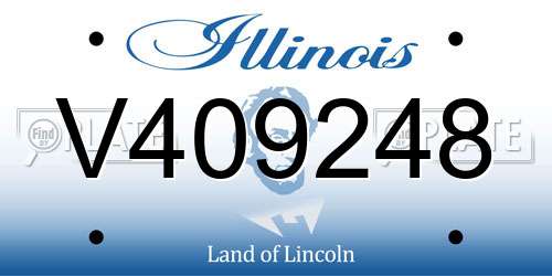 V409248 Illinois License Plate