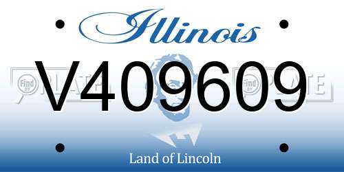 V409609 Illinois License Plate