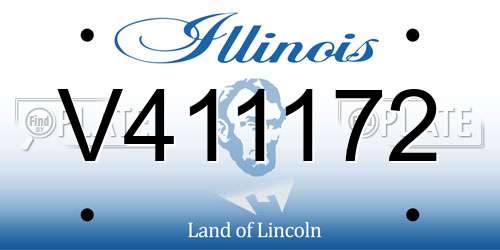 V411172 Illinois License Plate