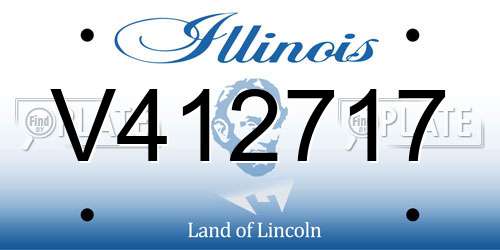 V412717 Illinois License Plate