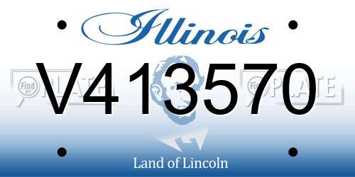 V413570 Illinois License Plate