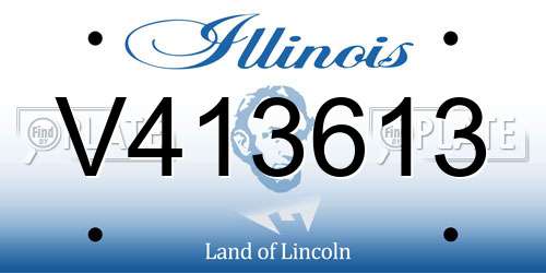 V413613 Illinois License Plate