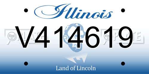 V414619 Illinois License Plate