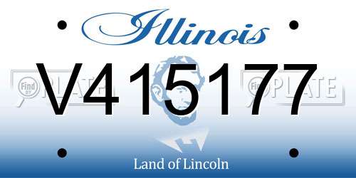 V415177 Illinois License Plate