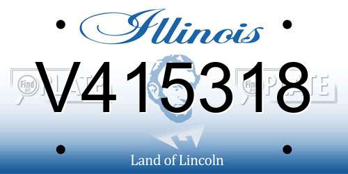 V415318 Illinois License Plate