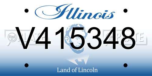 V415348 Illinois License Plate