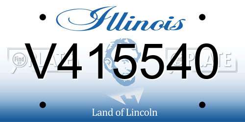 V415540 Illinois License Plate