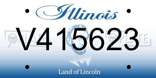 V415623 Illinois License Plate