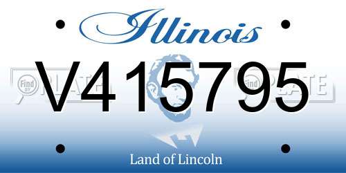 V415795 Illinois License Plate