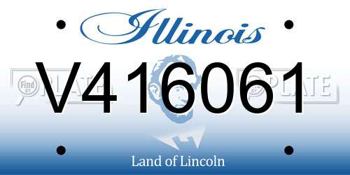 V416061 Illinois License Plate