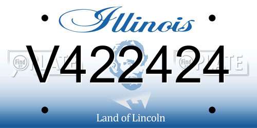 V422424 Illinois License Plate