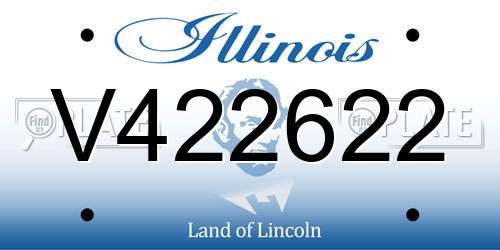 V422622 Illinois License Plate