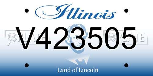 V423505 Illinois License Plate