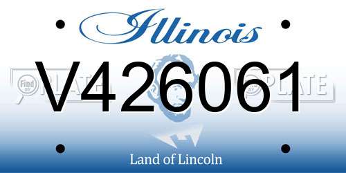 V426061 Illinois License Plate