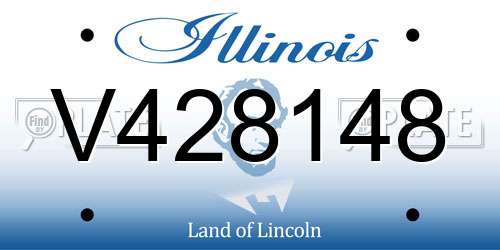 V428148 Illinois License Plate