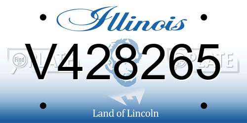 V428265 Illinois License Plate