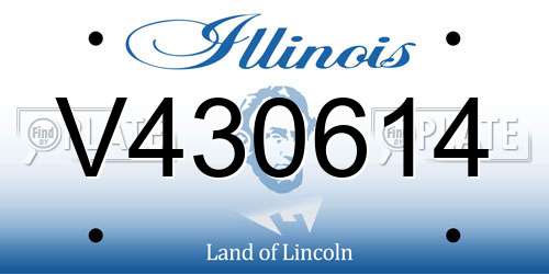 V430614 Illinois License Plate