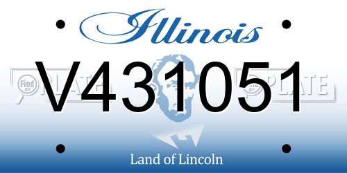 V431051 Illinois License Plate