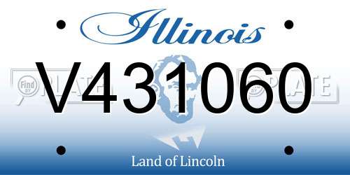 V431060 Illinois License Plate