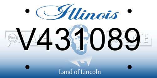 V431089 Illinois License Plate