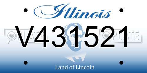 V431521 Illinois License Plate