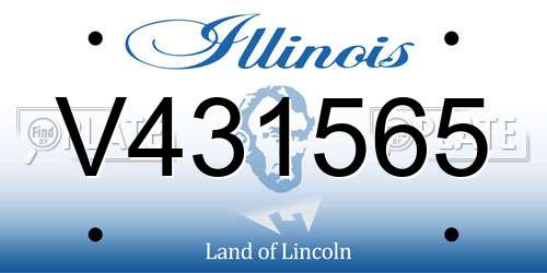 V431565 Illinois License Plate