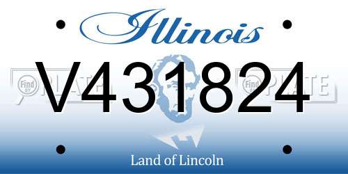 V431824 Illinois License Plate