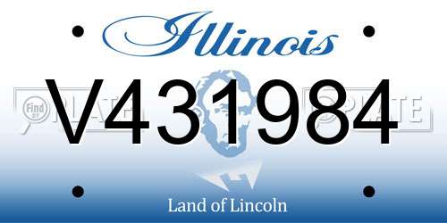 V431984 Illinois License Plate