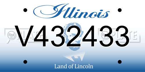 V432433 Illinois License Plate