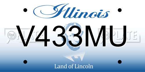V433MU Illinois License Plate