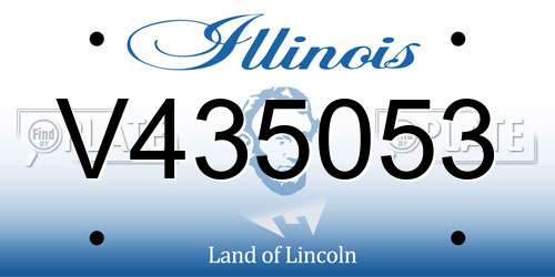 V435053 Illinois License Plate