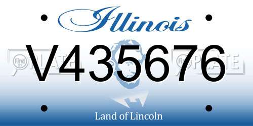 V435676 Illinois License Plate