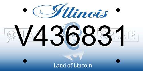 V436831 Illinois License Plate