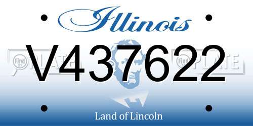 V437622 Illinois License Plate