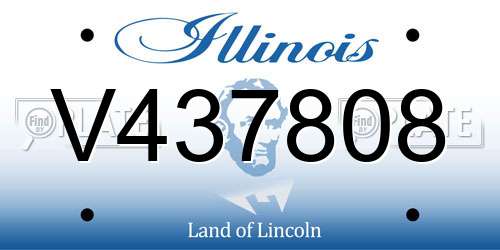 V437808 Illinois License Plate