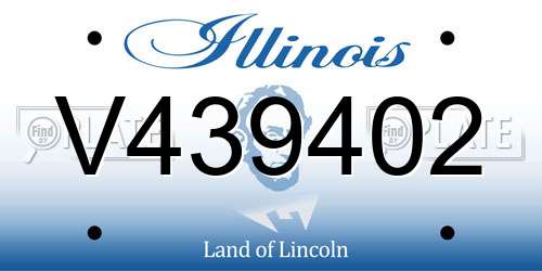 V439402 Illinois License Plate