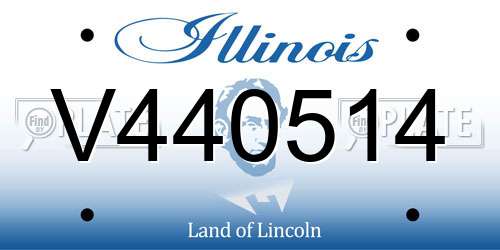 V440514 Illinois License Plate