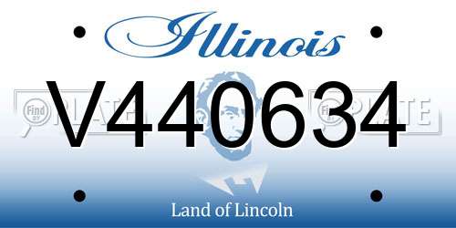 V440634 Illinois License Plate
