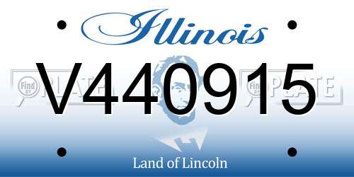 V440915 Illinois License Plate