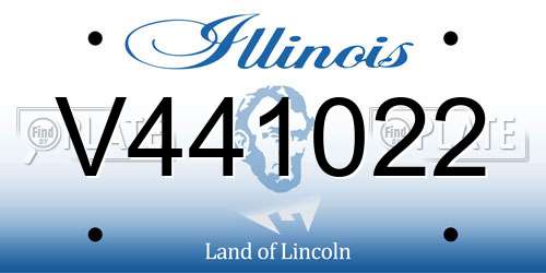 V441022 Illinois License Plate